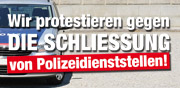 Gegen die Schließung von Polizeidienststellen